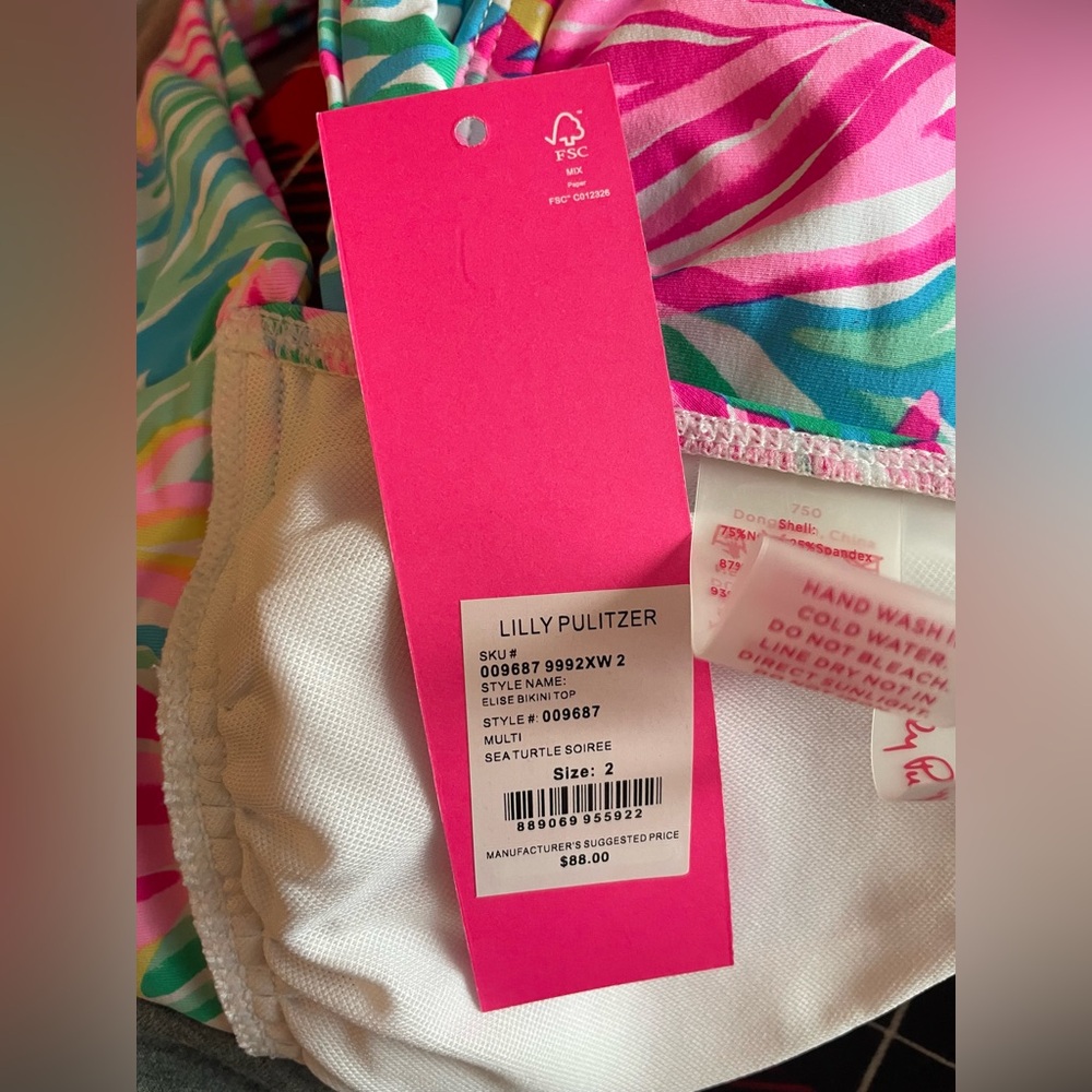 New Lilly Pulitzer Elise Top Multi Sea Turtle Soiree 2 - Picture 8 of 9